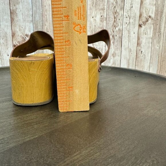 Sam Edelman Women's Clog Sandals Strappy 70s 60s Brown Size 7M - Picture 12 of 12